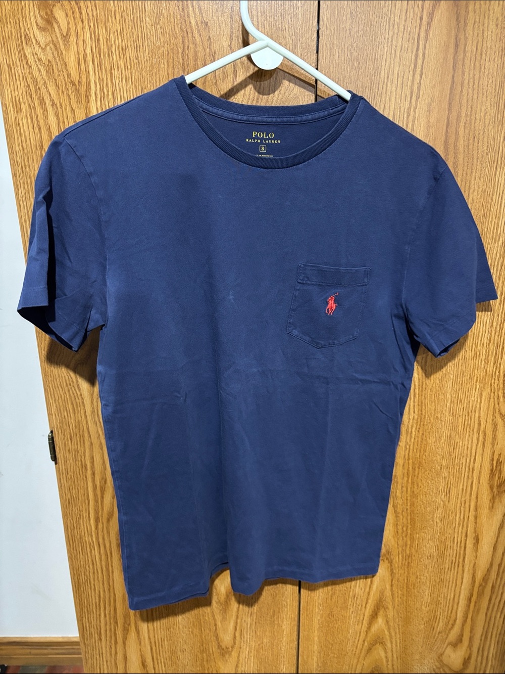 Polo by Ralph Lauren Navy Pocket Tee with Red Pony